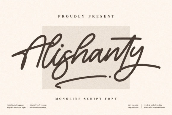Alishanty: A Script Font for Elegant Design