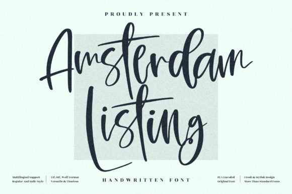 Amsterdam Listing: A Whimsical Font for Business