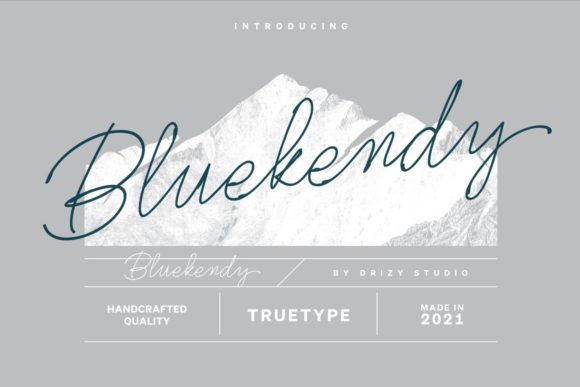 Bluekendy: A Graceful Script Font for Campaign Designers