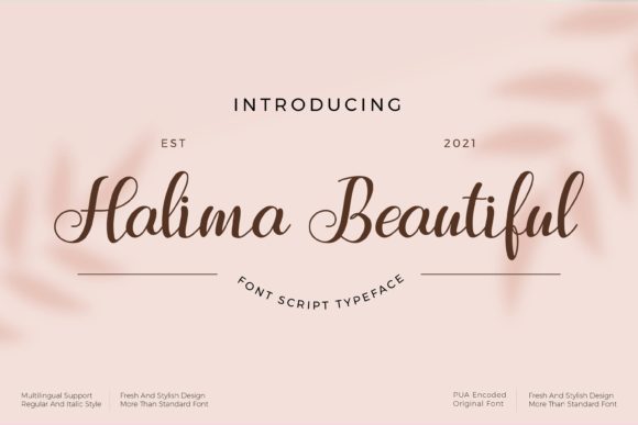 Halima Beautiful: A Script Font for Creative Makers