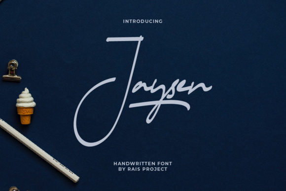 Jaysen Font: A Script Typeface for Editorial Elegance