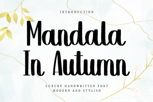 Mandala in Autumn: A Script Font That Elevates Your Brand