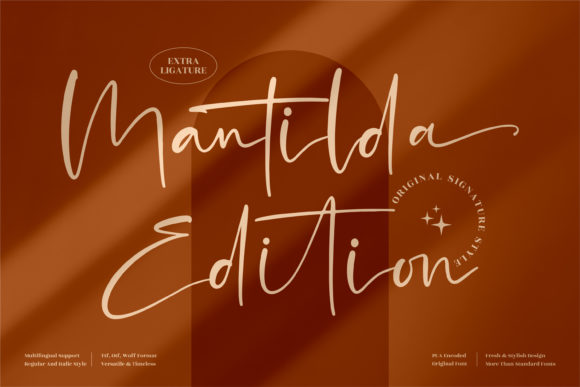 Mantilda Edition: A Delicate Script Font