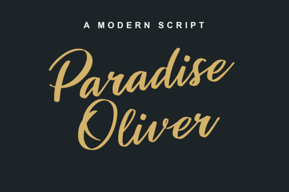 Paradise Oliver Font for Creative Projects