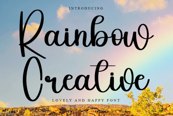 Rainbow Creative: A Fun Script Font for Bold Designs