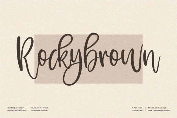 Rockybrown: A Whimsical Script Font