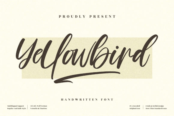 Yellowbird: A Playful Script Font